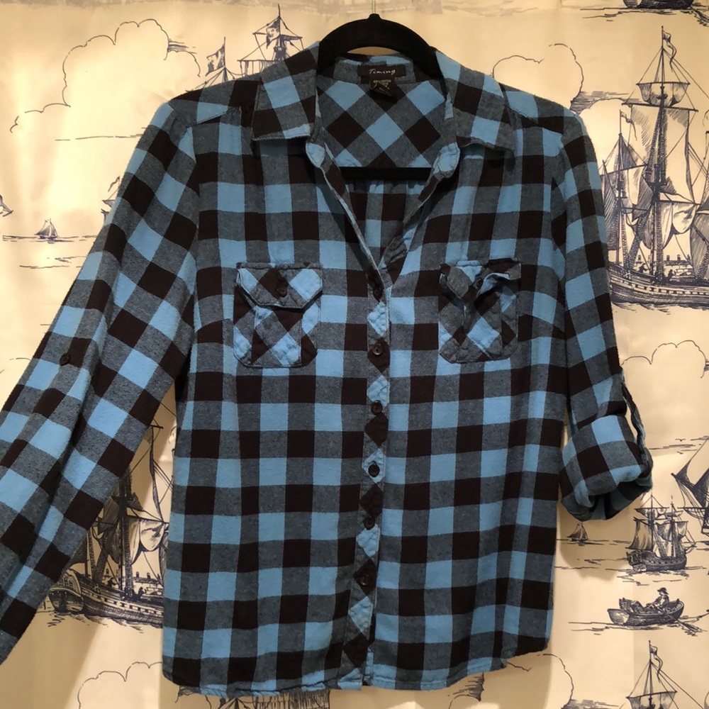 Buffalo Plaid Flannel Button Up Shirt